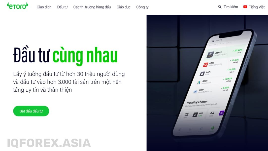 biểu ngữ đánh giá eToro
